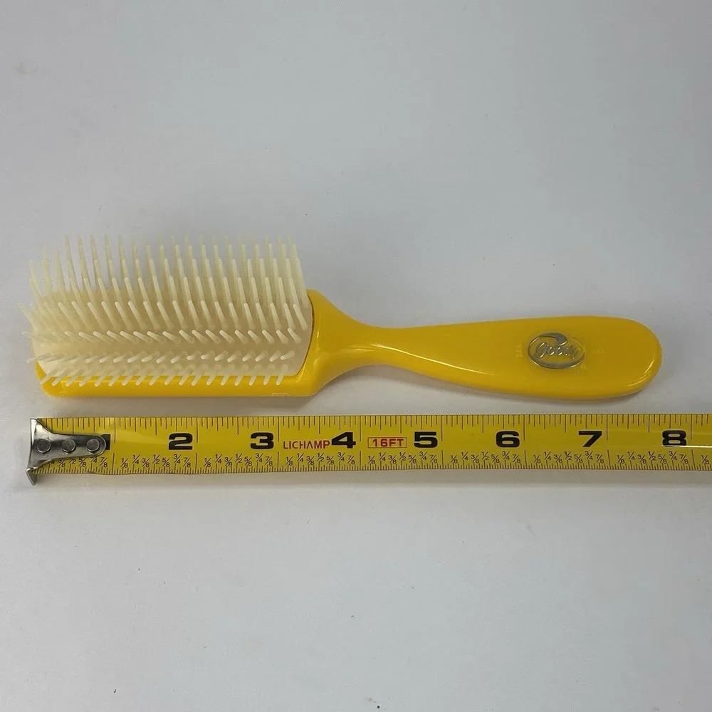 Vintage Goody Hair Brush Flare Bristles Yellow 8